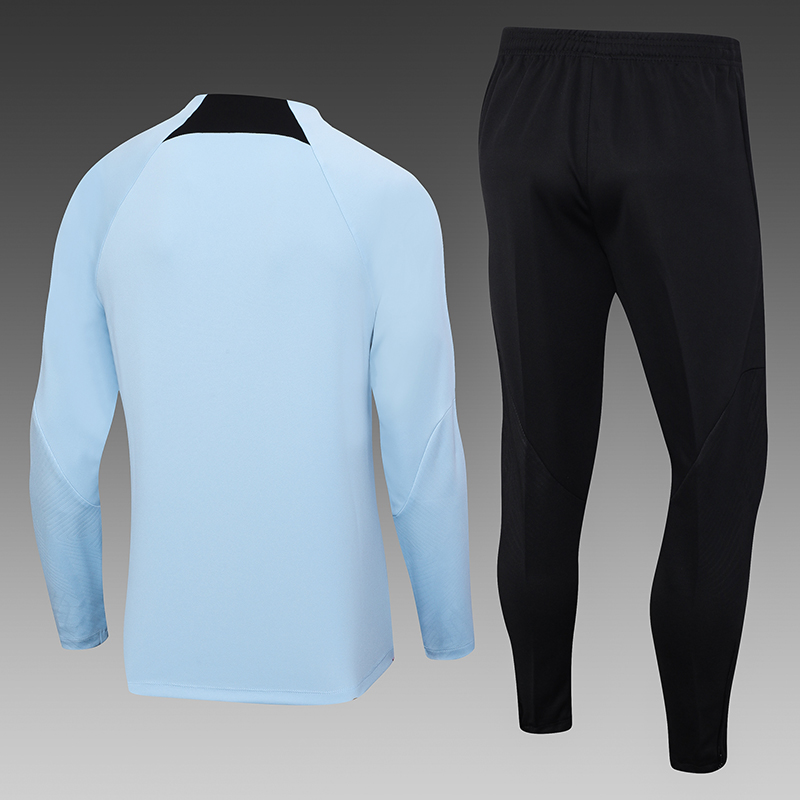 2023/2024 Inter Milan Half-Pull Training Suit Light Blue Football Shirt Set