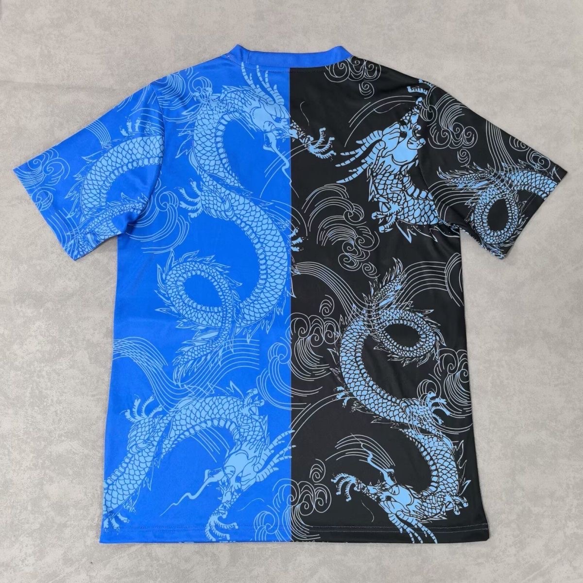 2025/2026 Real Madrid Dragon patternBlue and Black Football Shirt 1:1 Thai Quality