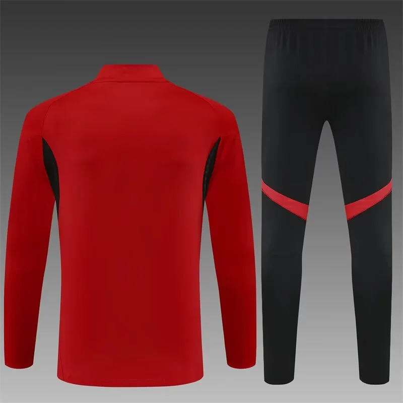 2025/2026 Manchester United Half-Pull Training Wear Football Shirt Kids Size