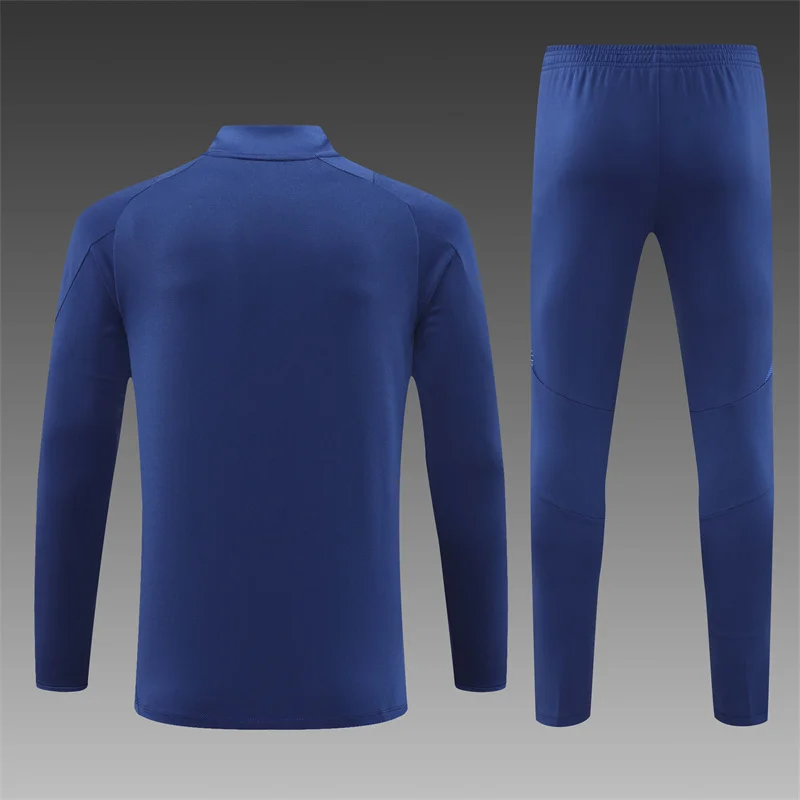 2024/2025 Italy Half-Pull Training Wear Royal Blue Football Shirt Kids Size