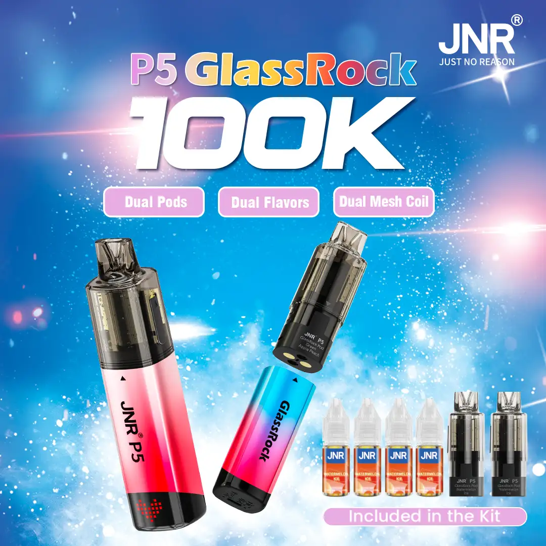 JNR P5 GlassRock 100K Puffs Kit Replaceable Pod Vape - Vap Show