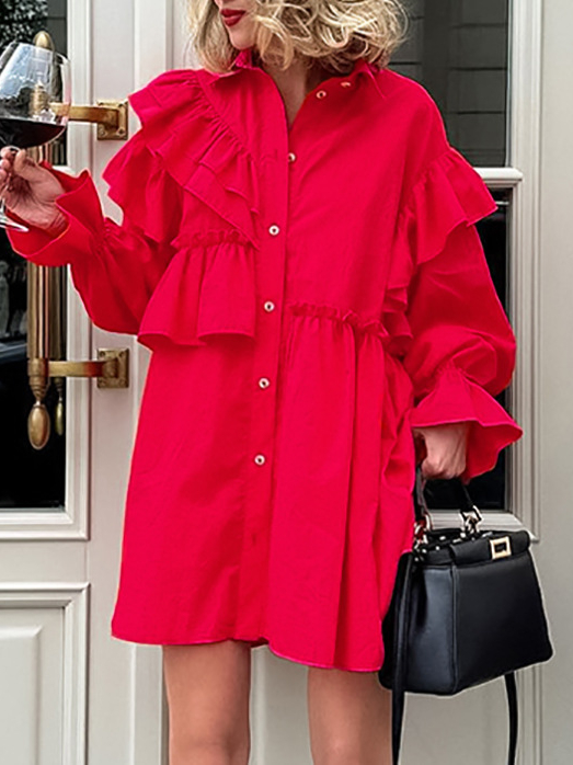 Long Sleeve Casual Fashion Loose Dress