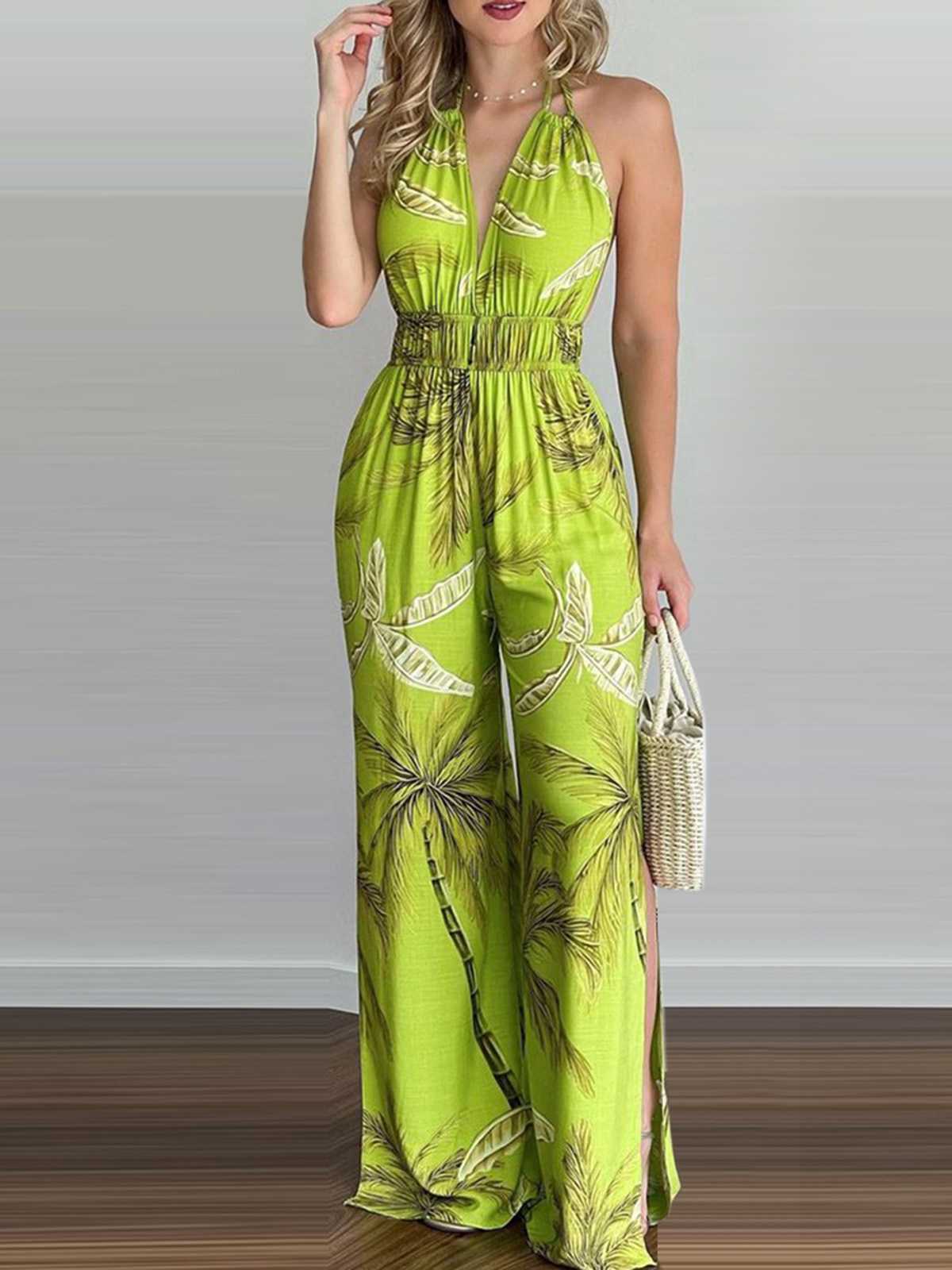 Digital Printing Colorful Jumpsuit