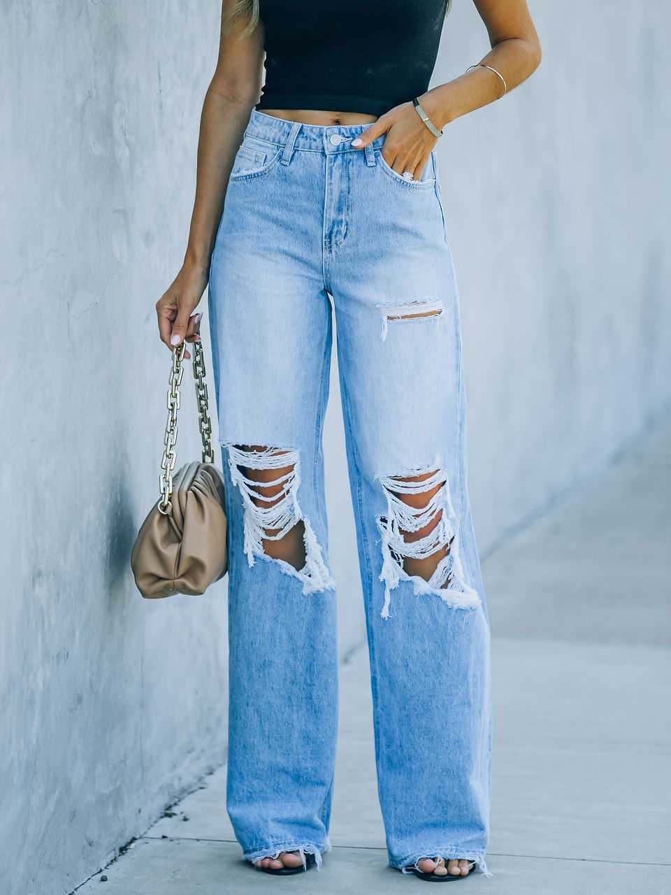 Street Hipster Ripped Jeans