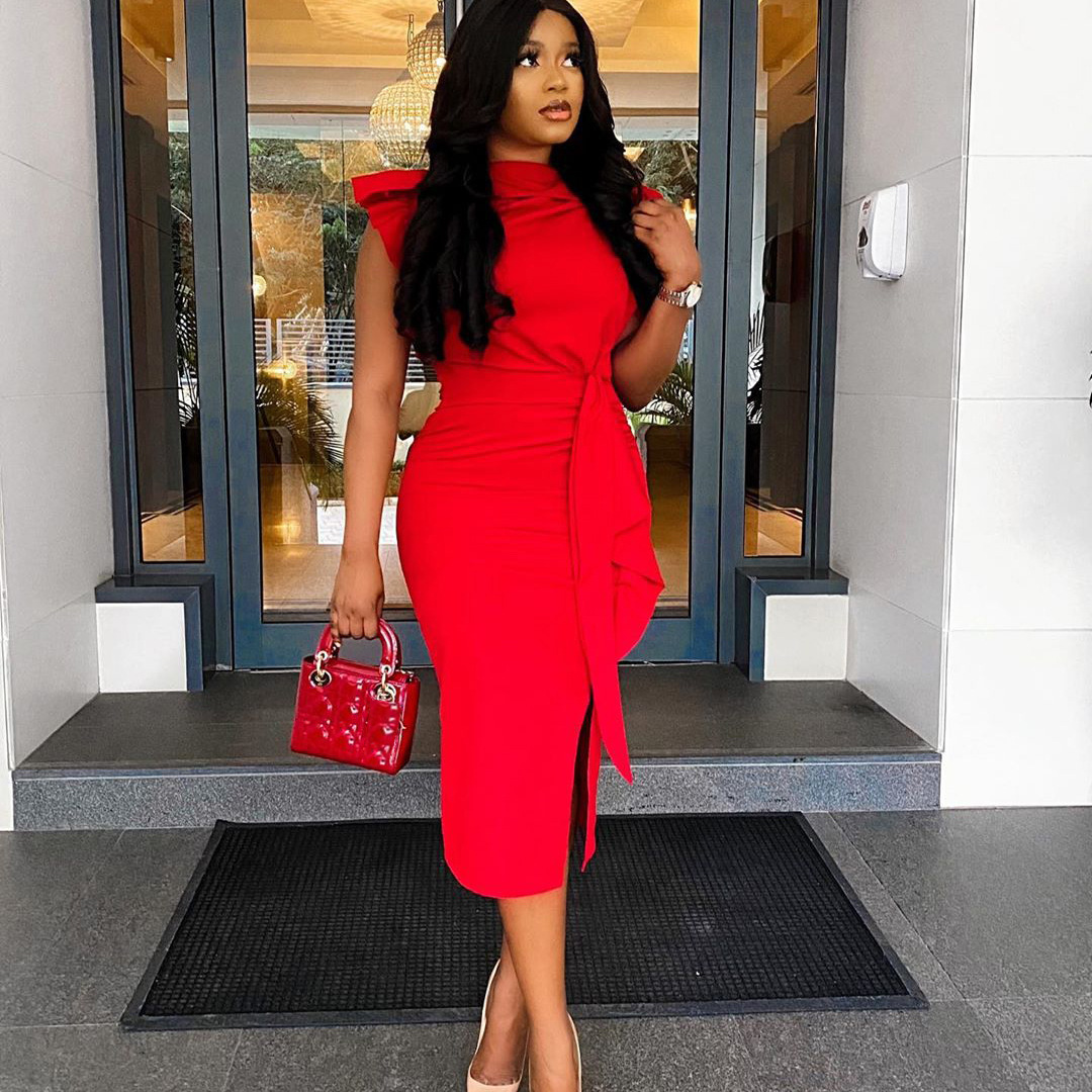 Sexy Tight Sexy Red Dress Dress