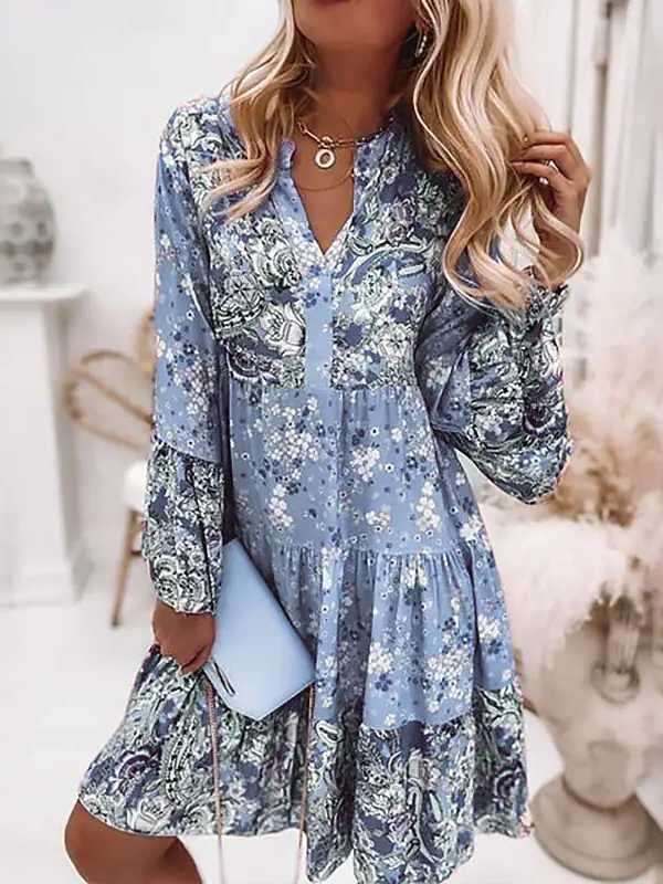 Fashion Printed Mini Dress