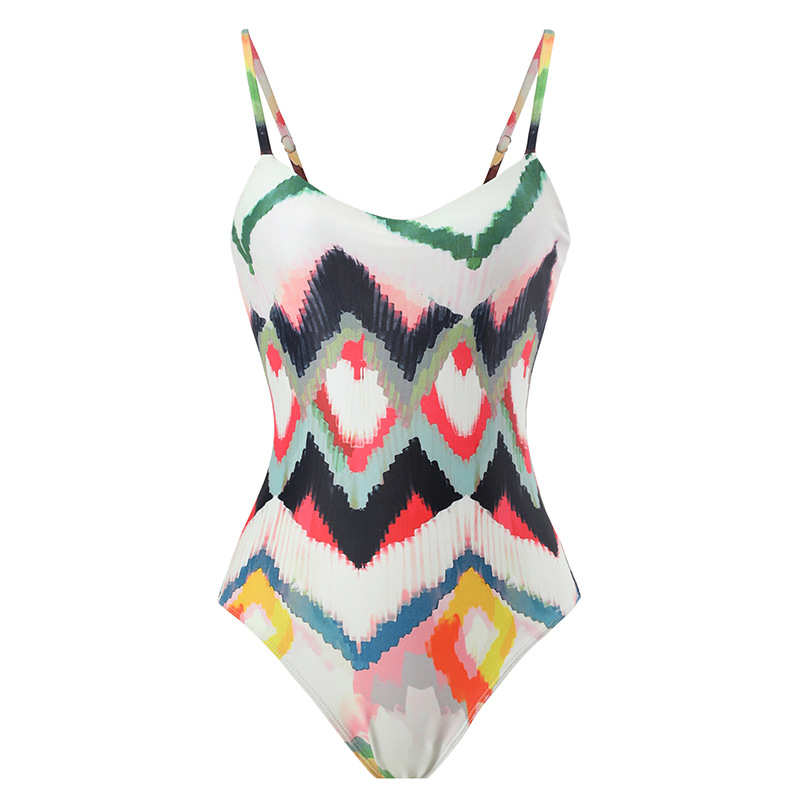 Gradient Tie-Dye Sheath Dress Swimsuit