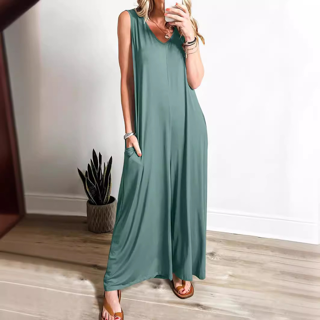 Casual Thin Pocket Jumpsuit