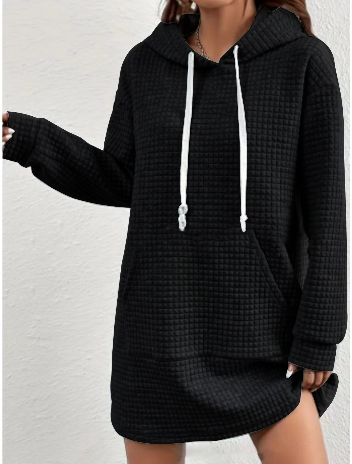Leisure Hooded Sweater Dress