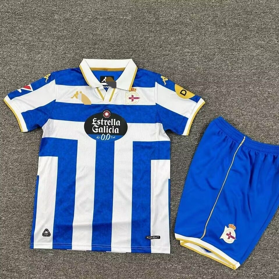 2025/2026 Deportivo de La Coruna Home Football Shirt Kids Size 1:1 Thai Quality