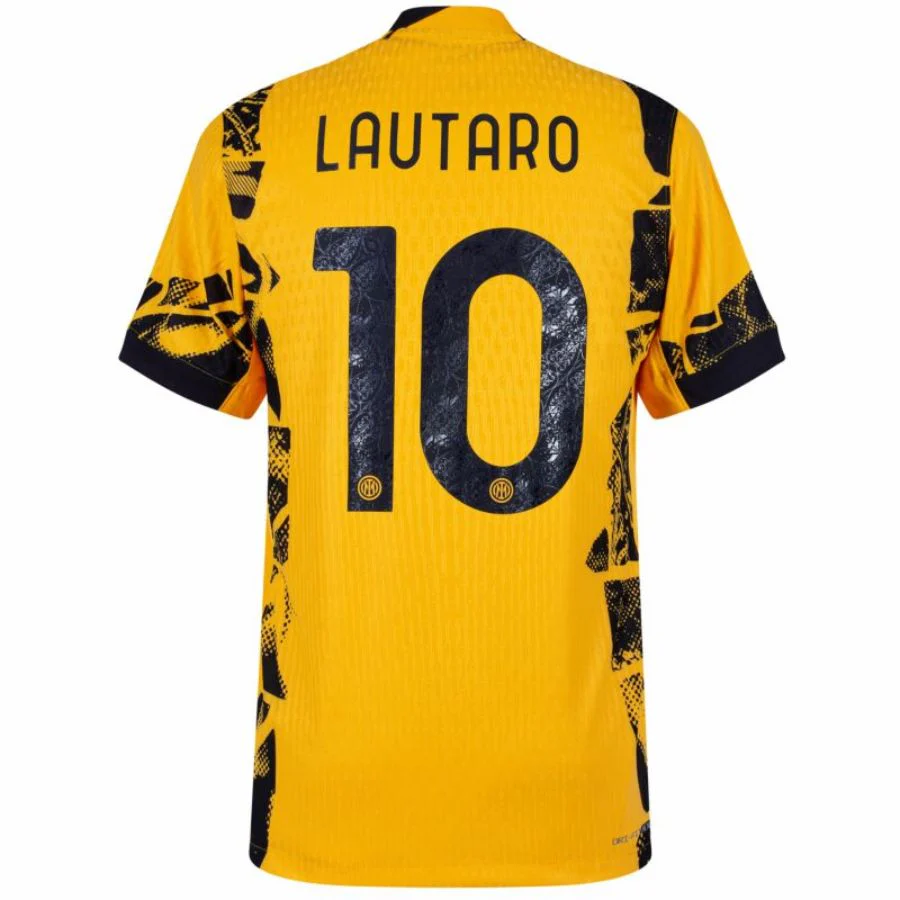Inter Milan Lautaro 10 Third 2024/25 Patches UCL UEFA Foundation (Official Printing)