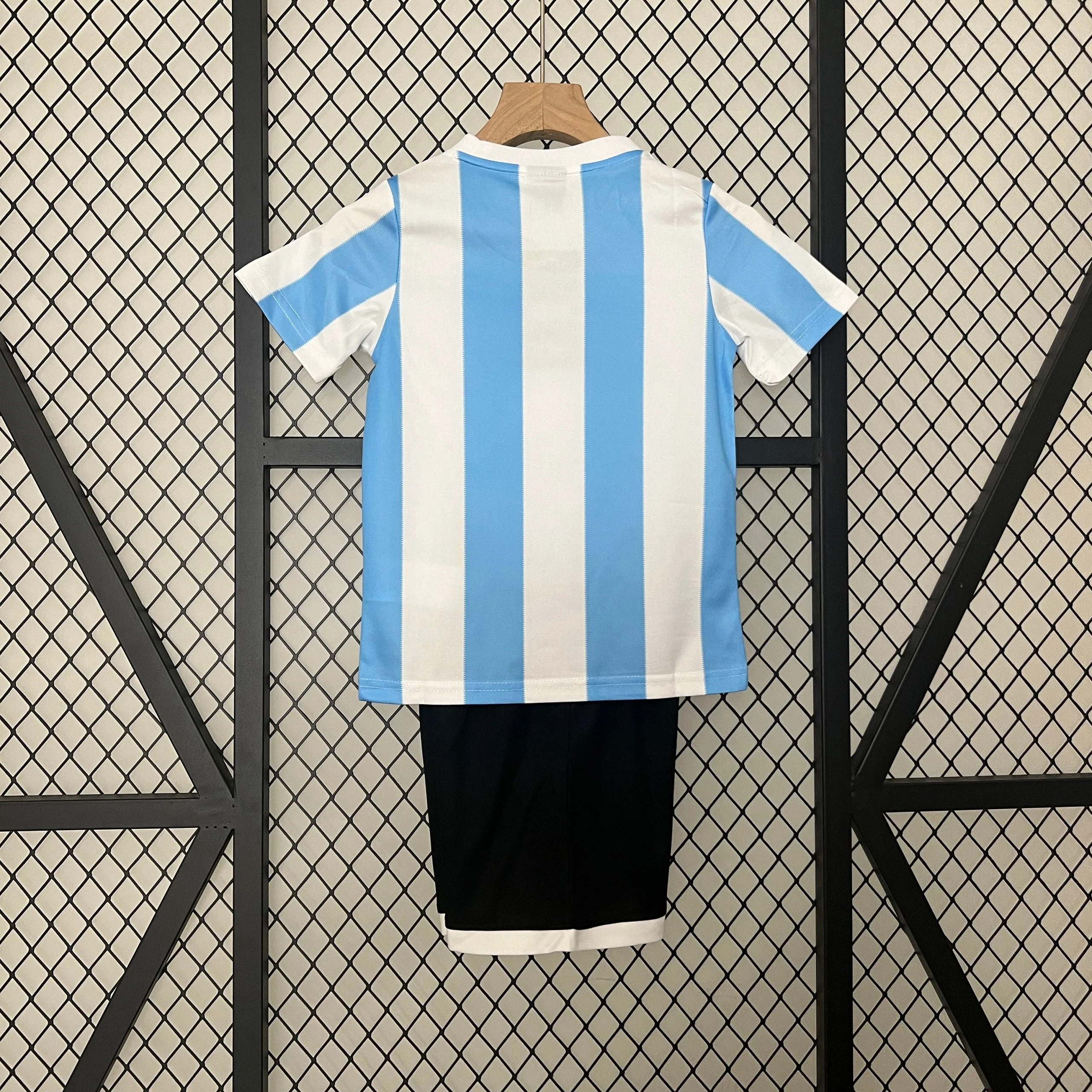 Argentina Home Retro 1986 Kids Kit - Le Coq Sportifit