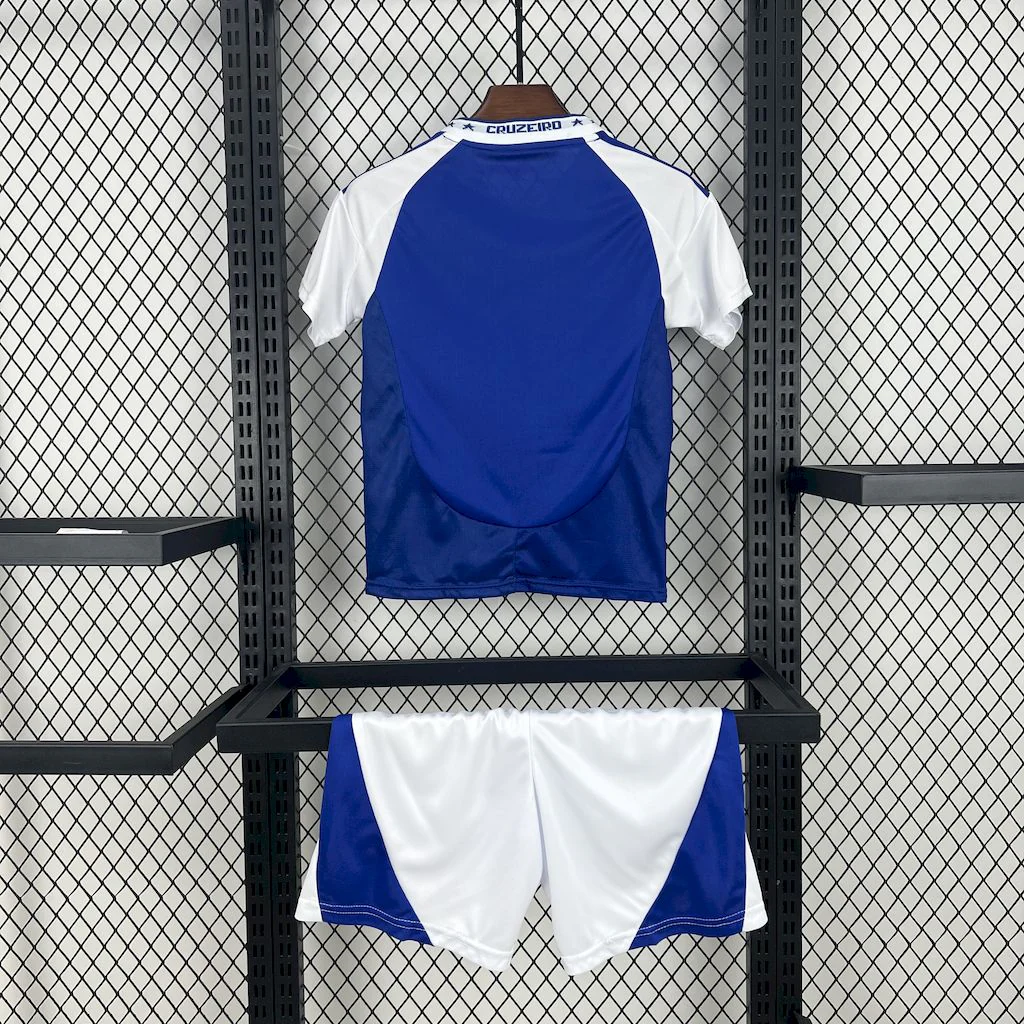 Cruzeiro 2025 Home Kids Kit Infantil Sponsor Betfair