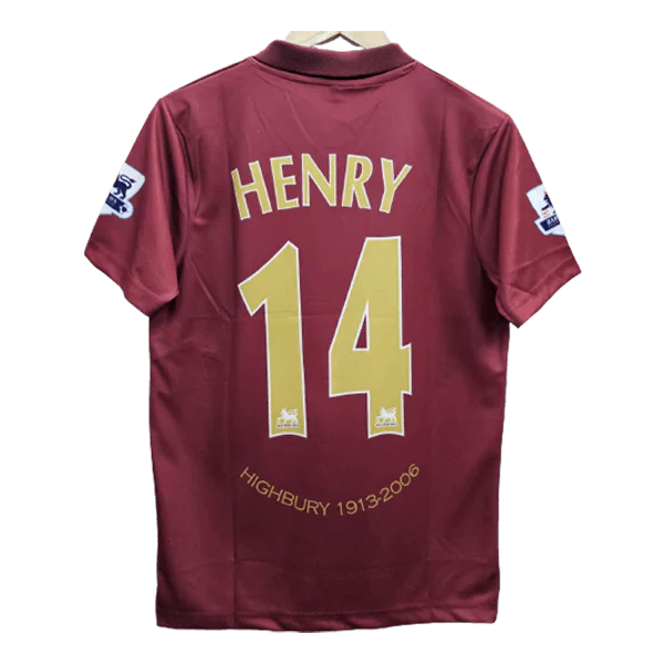 Arsenal Henry 2005-06 Embroidery Home Jersey Retro Collection