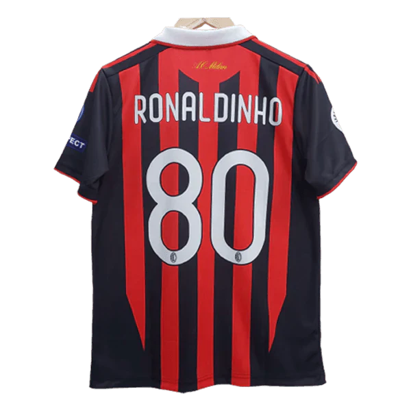 AC Milan Ronaldinho Embroidery Retr么 Jersey - Collection