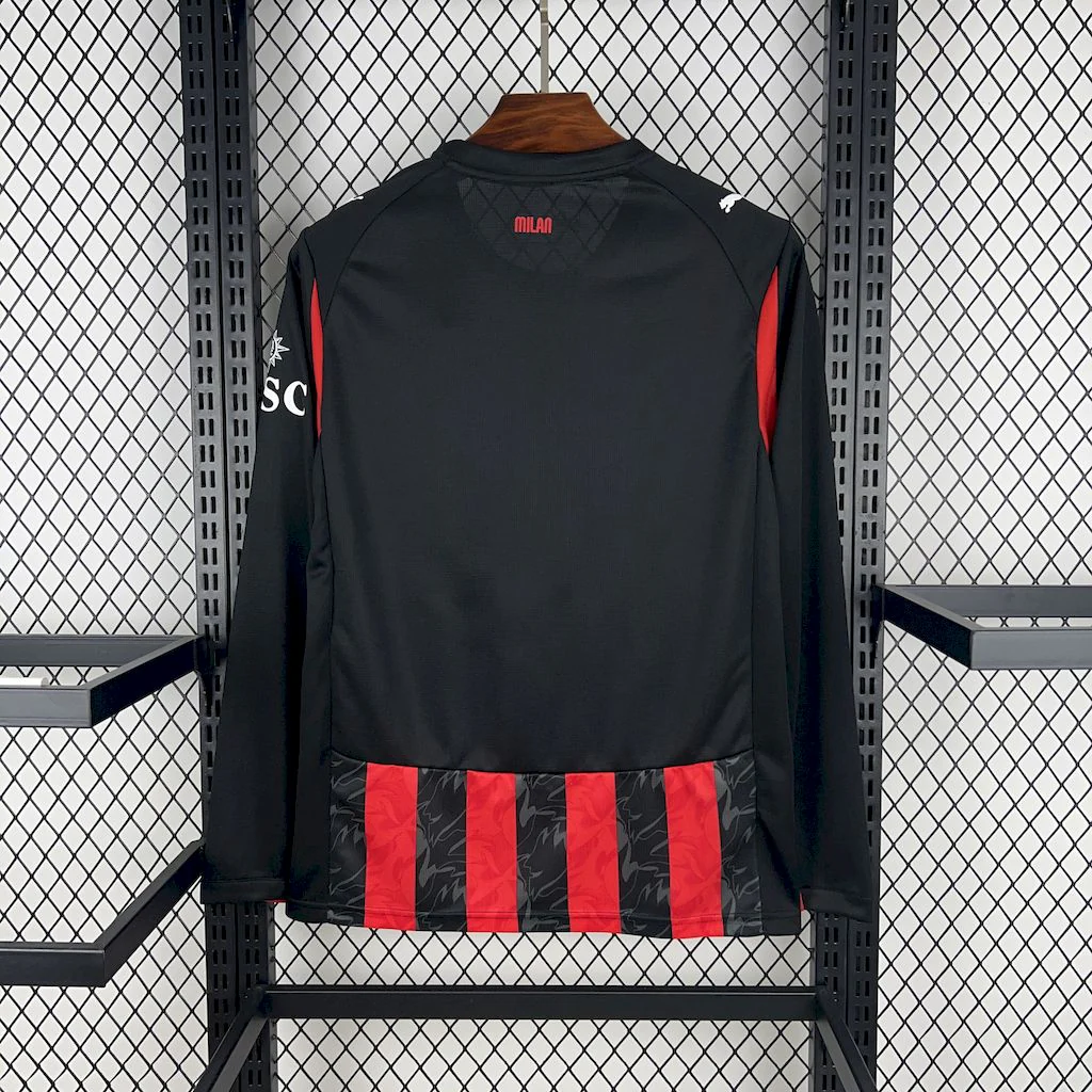AC Milan 2025/26 Home Long Sleeves Jersey