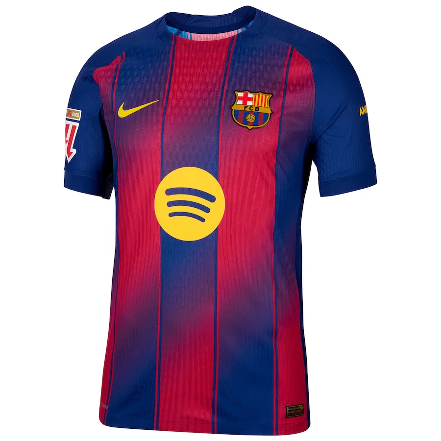 Barcelona 2025/26 Home Authentic Jersey with Patch - Slim Fit