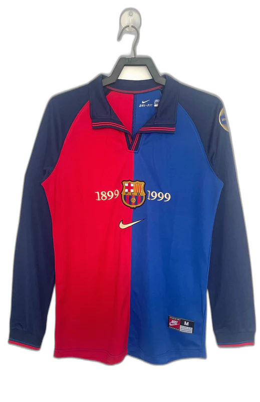 Barcelona 98/99 I Home Jersey - Long Sleeve Retro Version