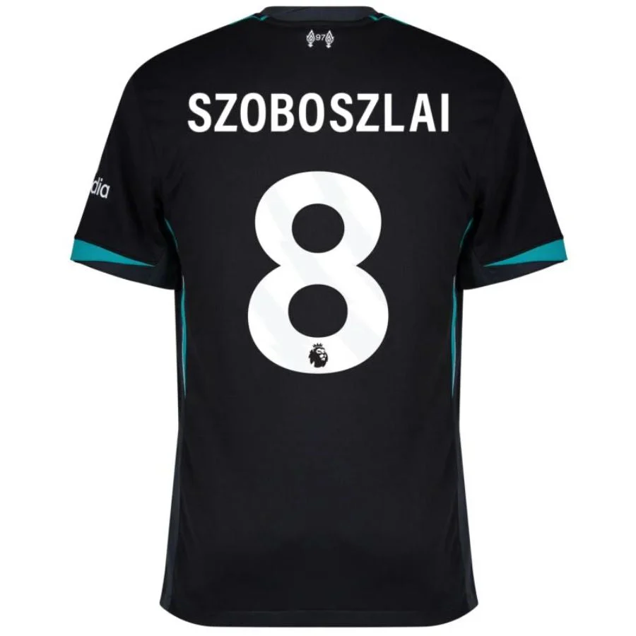 Liverpool Szoboszlai 8 Away 2024/25 Patches UCL UEFA Foundation (Official Printing)