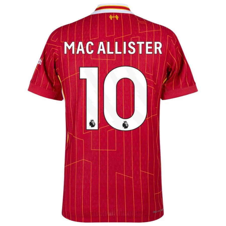 Liverpool Mac Allister 10 Home 2024/25 Patches UCL UEFA Foundation (Official Printing)