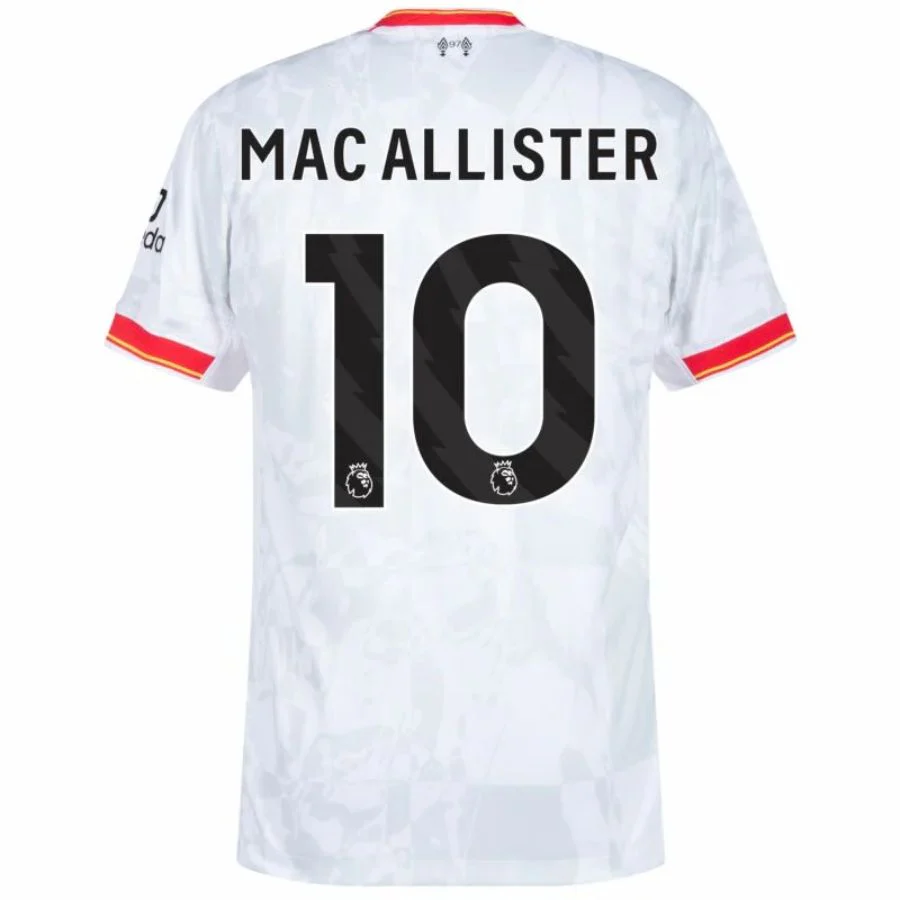 Liverpool Mac Allister 10 Away 2024/25 Patches UCL UEFA Foundation (Official Printing)