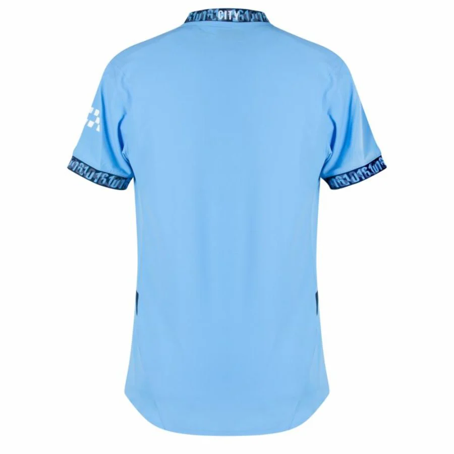 Manchester City Home 2024/25 Patches UCL UEFA Foundation (Official Printing)