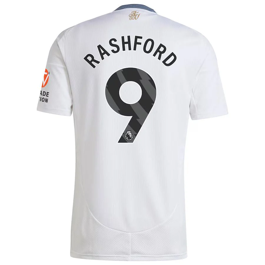Aston Villa Rashford 9 Away Fan Jersey 2024/25 Patches UCL UEFA Foundation (Official Printing)