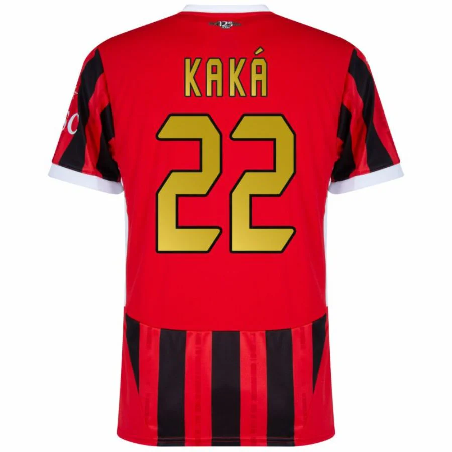 AC Milan Kaká 22 Home Fan Jersey 2024/25 with UCL & UEFA Foundation Patches (Official Printing)