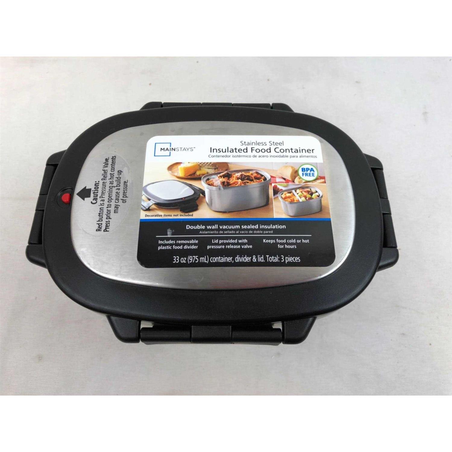 Mainstays 33 oz Rectangular Insulated Food Container