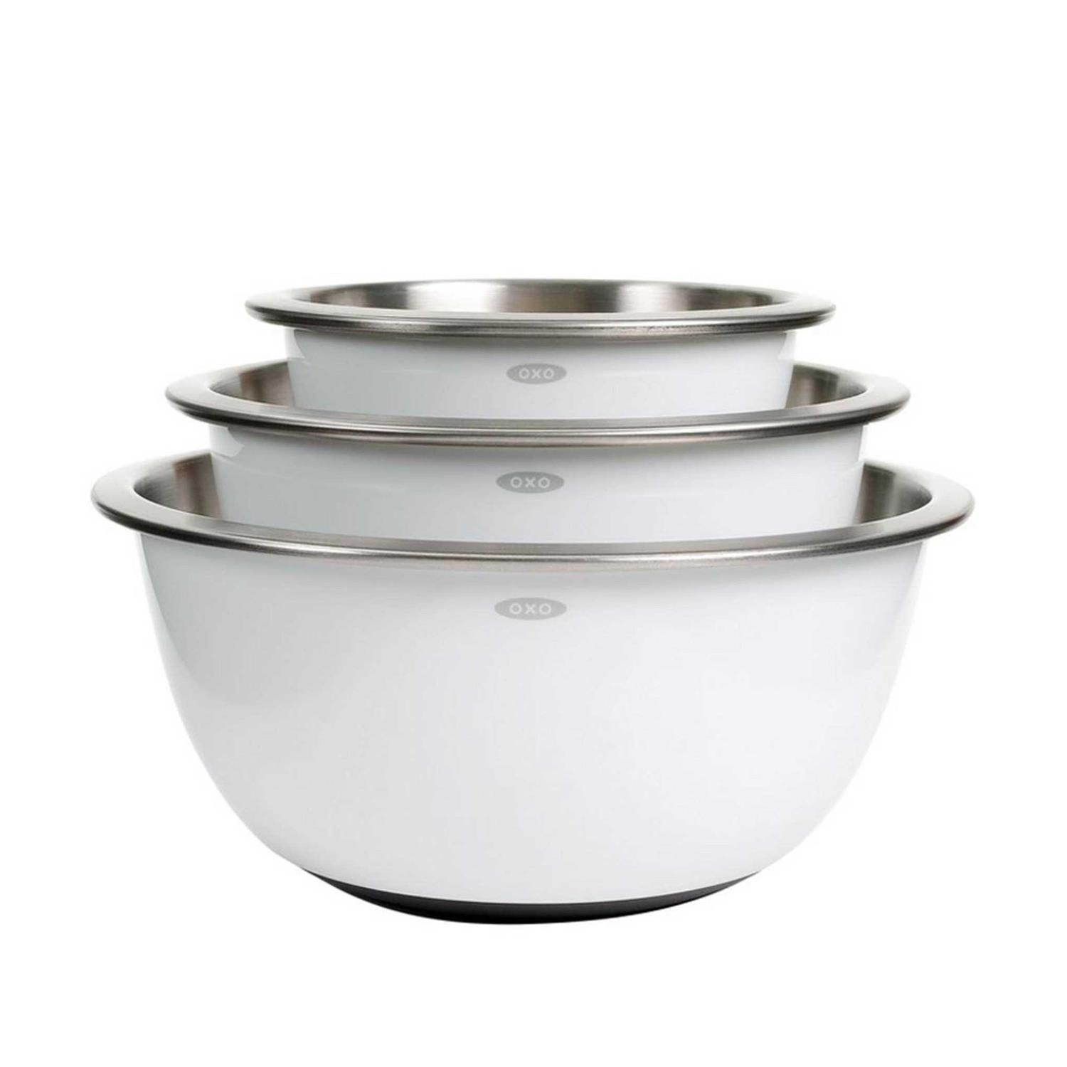 OXO Good Grips 3 Piece Stainless Steel Mixing Bowl Set