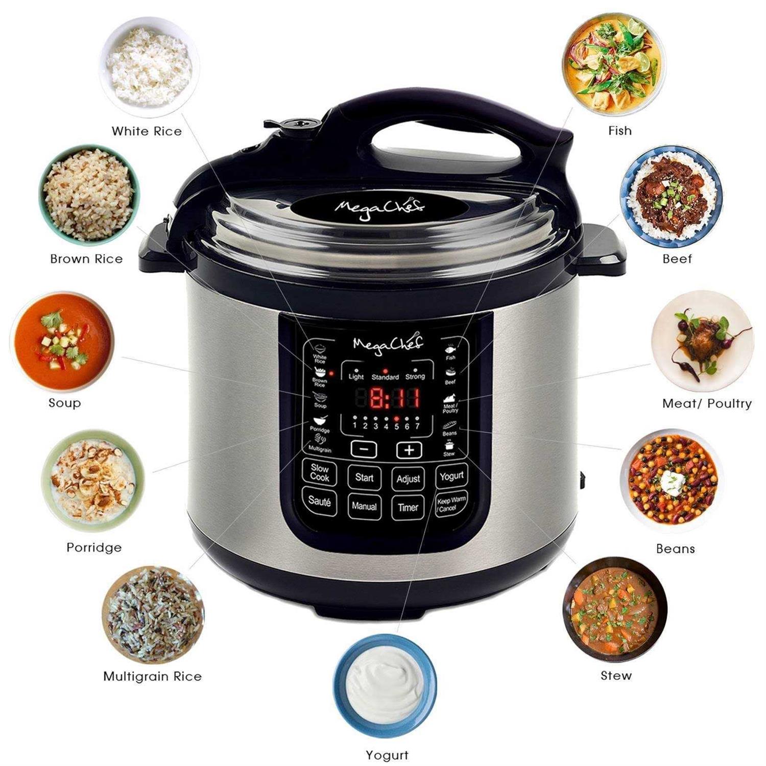Megachef 8-Qt. Digital Pressure Cooker