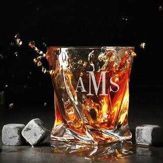 Oakmont Personalized Twist Whiskey Glasses Set