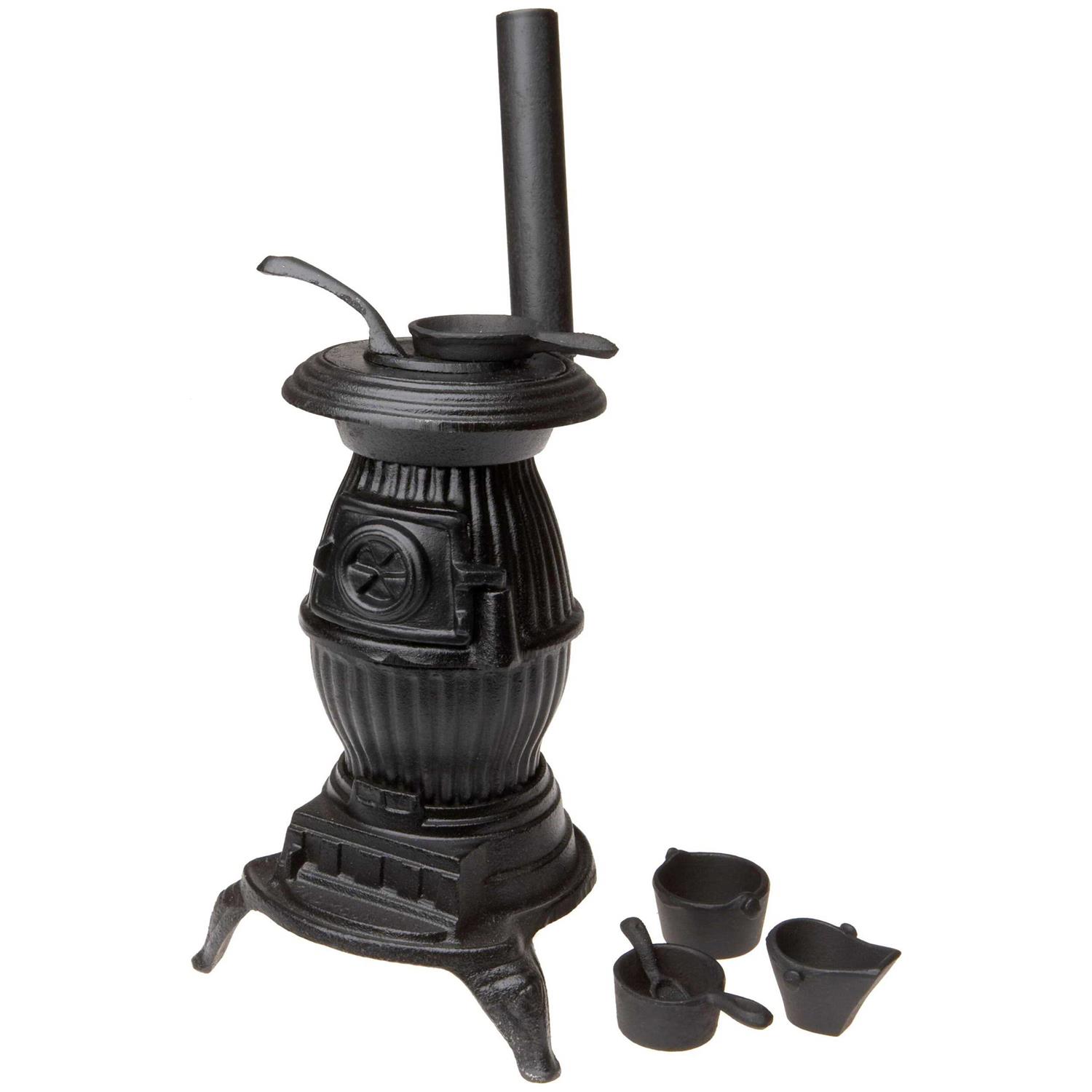 Old Mountain Black Mini Pot Belly Stove Set