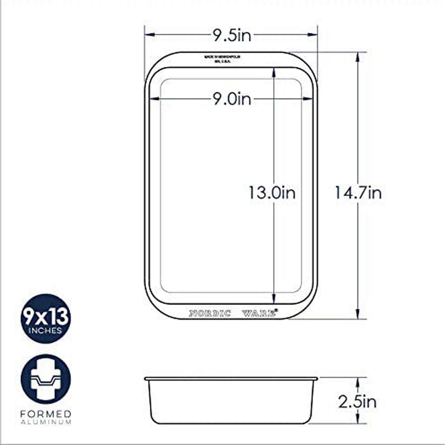 Nordic Ware Classic Metal 9×13 Covered Cake Pan