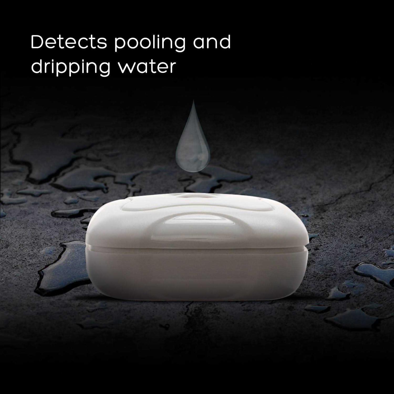 Mindful Design Water Leak Detector 95 dB Flood Detection Alarm Sensor for Bathrooms