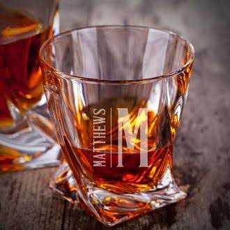 Oakmont Personalized Twist Whiskey Glasses Set
