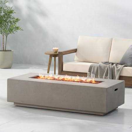 Christopher Knight Home Aidan Outdoor 50,000 BTU Rectangular Fire Pit