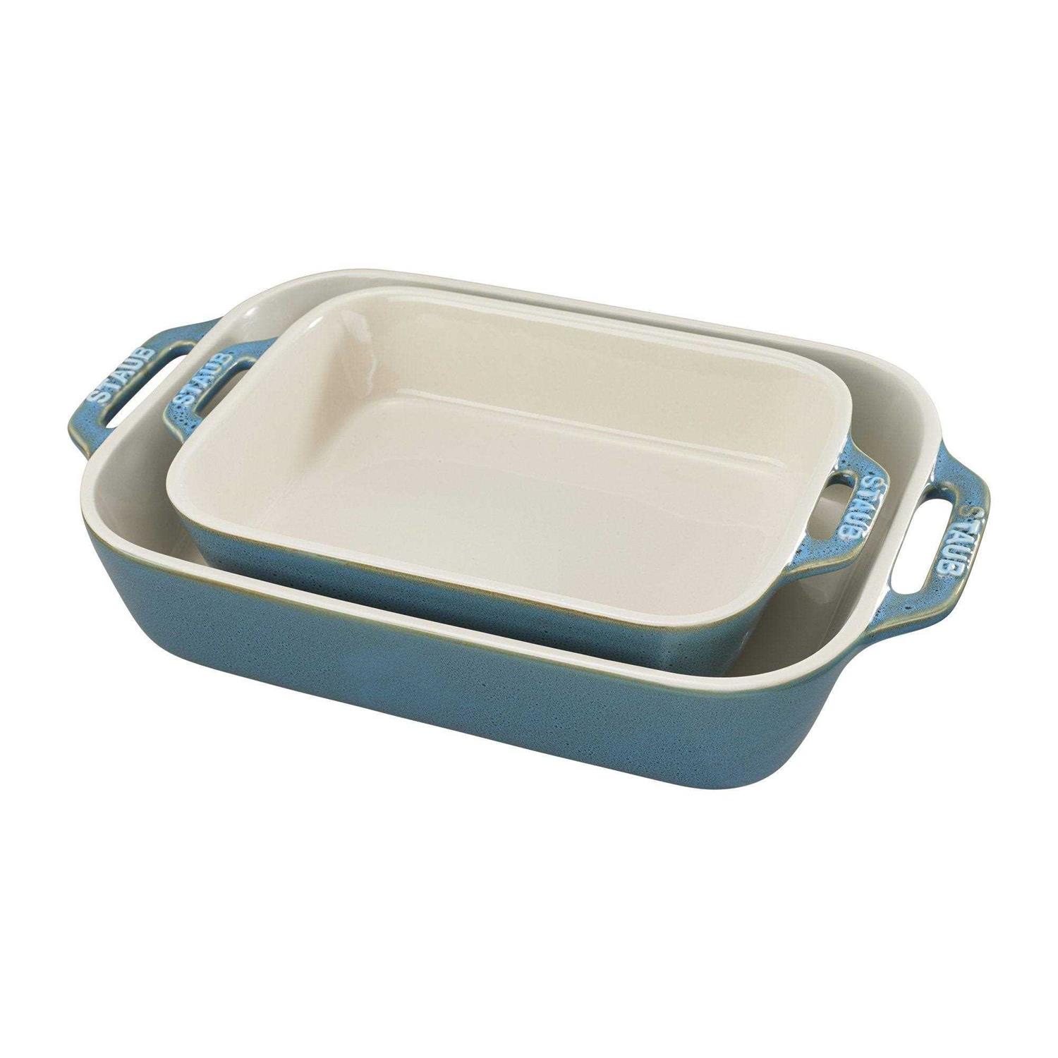 Staub Ceramic Rectangular Baking Dish 2-Piece Set