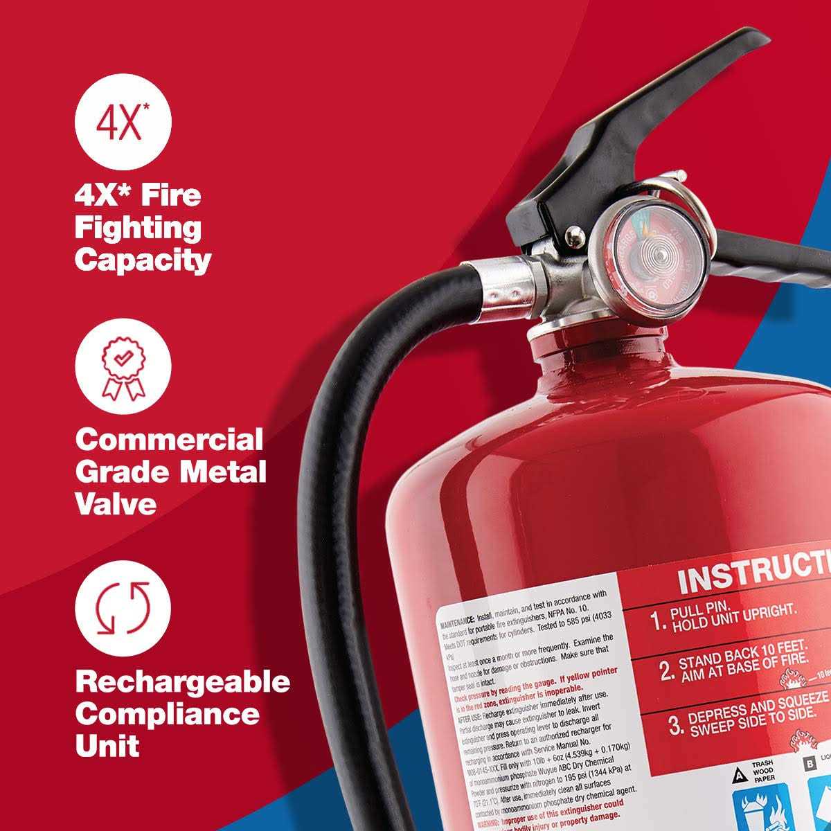 First Alert Commercial Fire Extinguisher PRO10