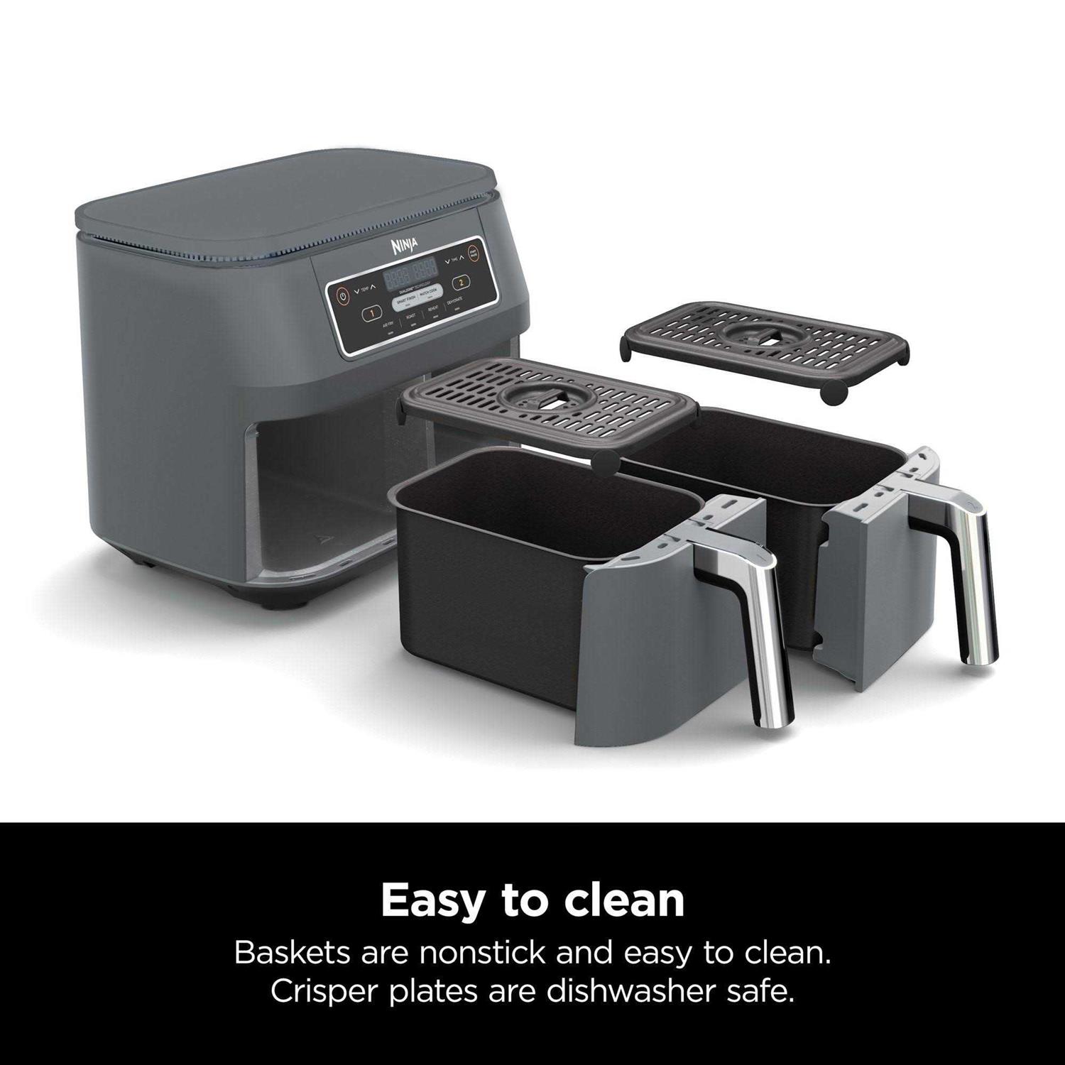 Ninja Foodi 4 in 1 8 qt. 2-Basket Air Fryer with DualZone Technology DZ100WM