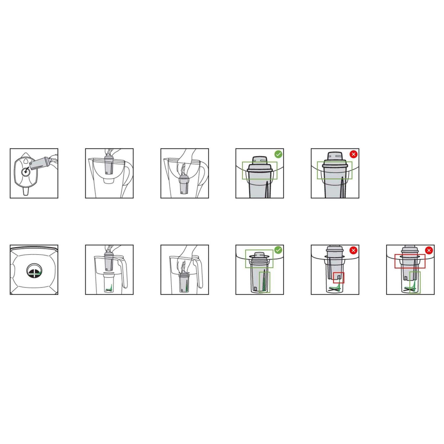 up & up Water Filtration Pitcher Navy 7 cup Capacity