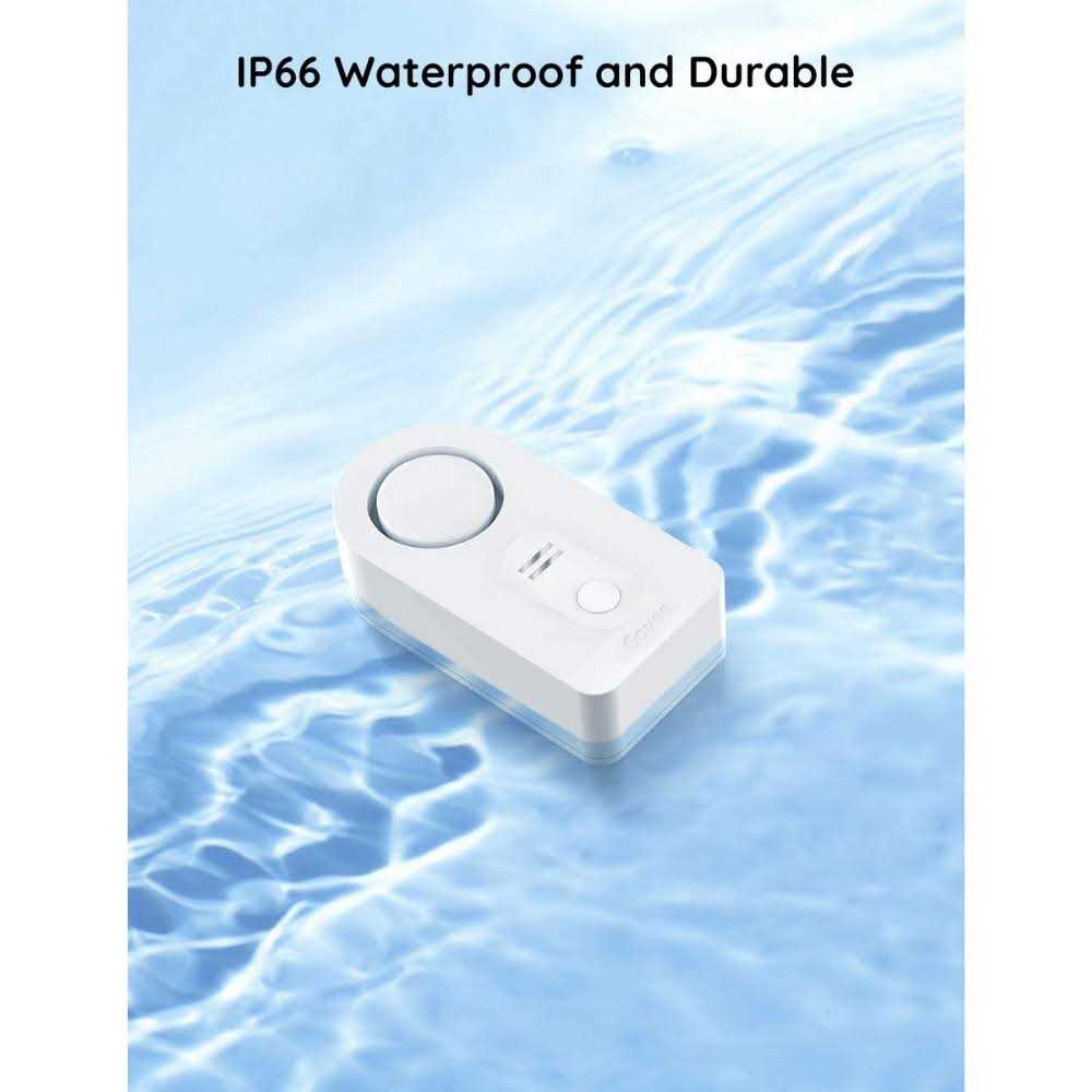 Govee WiFi Water Sensor 3 Pack, 100dB Adjustable Alarm and App Alerts, Leak and Drip Alert with Email