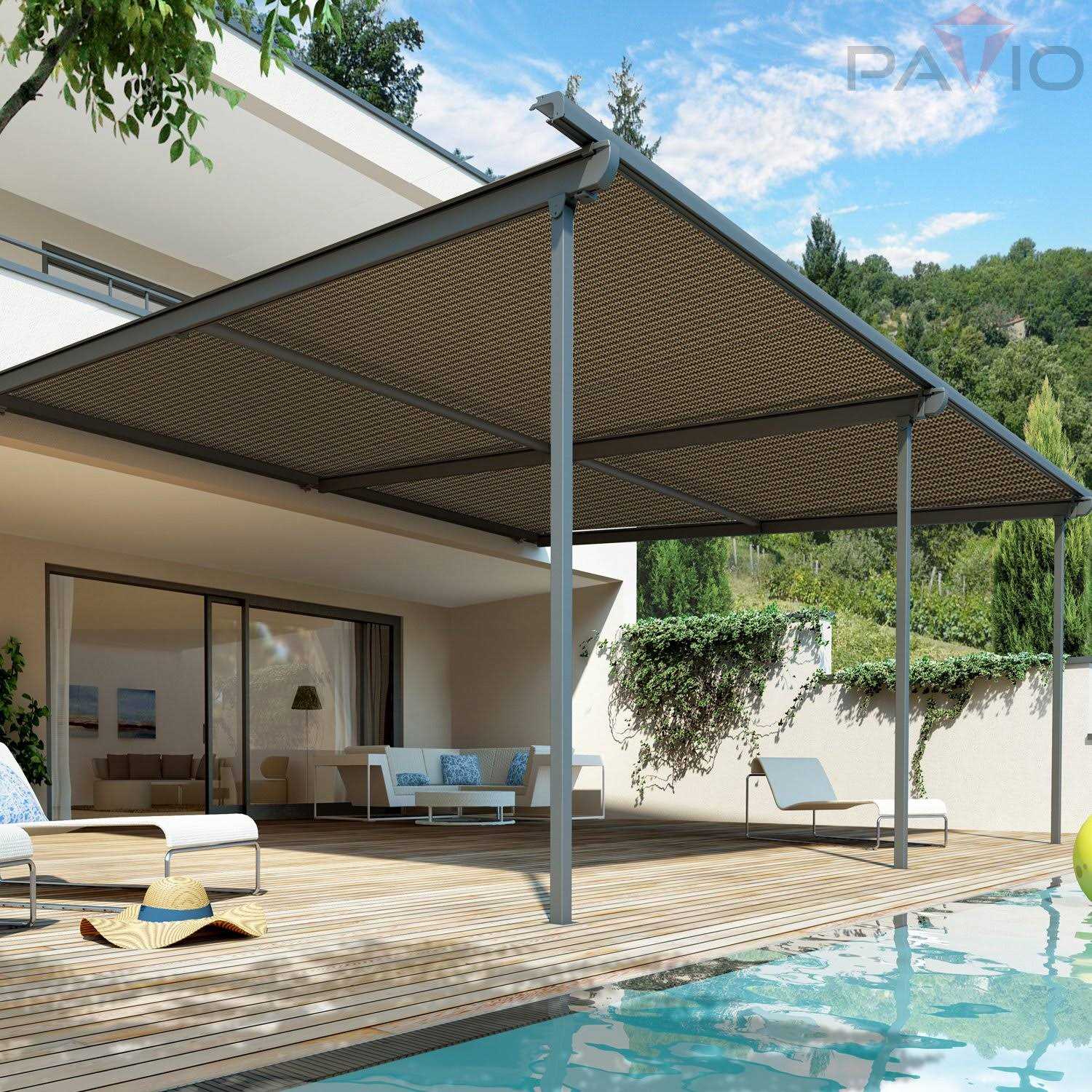 Patio Paradise 8 x 15 Sunblock Shade Cloth Roll Sun Shade Fabric 95% UV Resistant Mesh Netting Cover for Outdoor,Backyard