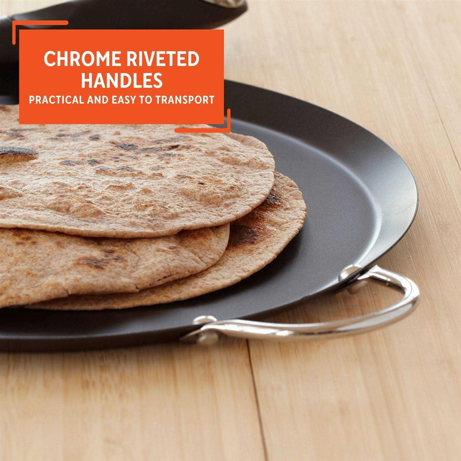 Imusa 9 Round Carbon Steel Comal with Metal Handles