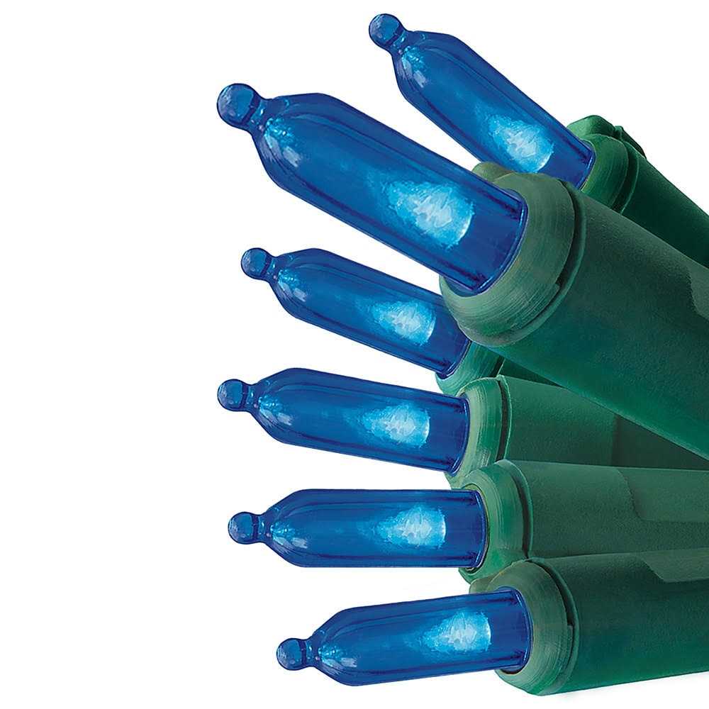 GE StayBright 100-Count 24.7-ft Blue LED Plug-In Christmas String Lights 90834LO