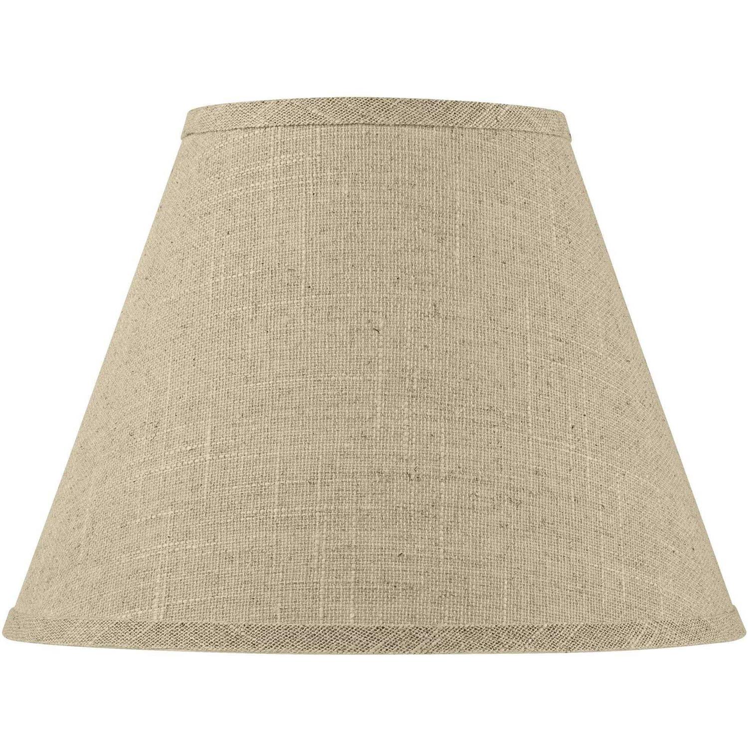 Springcrest Fine Burlap Empire Lamp Shade Top x Bottom x Slant Replacement with Harp and Finial