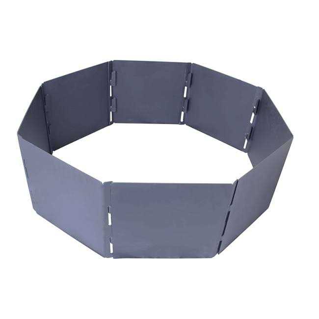 Titan Great Outdoors Heavy Steel Campfire Pit Ring Panels, Portable Collapsible design, Easy to Transport, Campfires and Bonfires