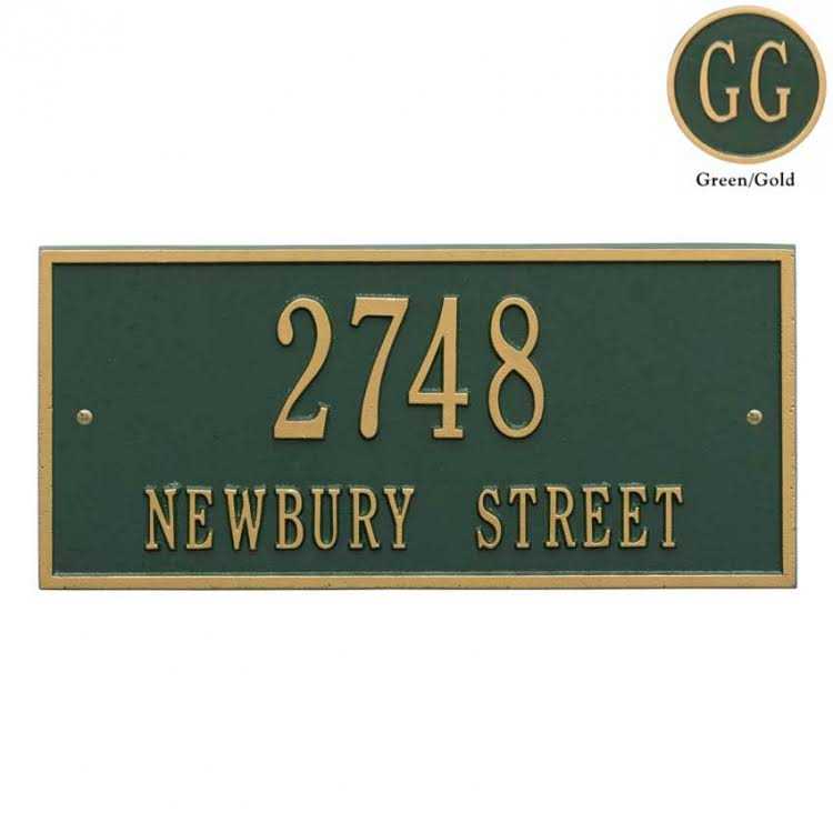 Whitehall Hartford Wall One Line Address Plaque