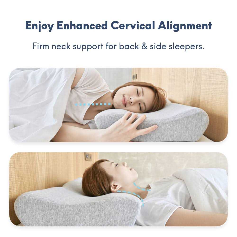 Cushion Lab Extra Dense Ergonomic Cervical Pillow for Firm Neck Support