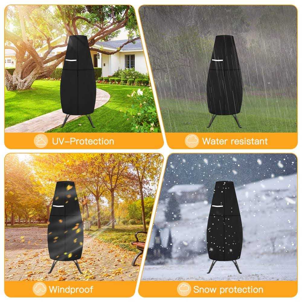 Chiminea Cover Outdoor Waterproof Chiminea Fire Pit Cover Heavy Duty Durable Chiminea Protection Fire Pit Heater Cover Weather Resistant Outdoor